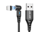 Магнитный кабель USLION 2 в 1 (Быстрая зарядка 5A) Micro - USB / 540 градусов / Круглый / 100 см. / Черный - изображение 1