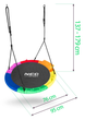 Huśtawka Neo-Sport Bocianie gniazdo Swingo 95 cm XXL Wielokolorowa (5903890617646) - obraz 7