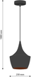 Żyrandol wiszący DPM SL-0027 E27 Black/Gold (5906881231302) - obraz 3