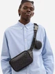 Сумка на пояс бананка мужская из натуральной кожи Coach Elias Belt Bag In Signature canvas BG-COA-106 Gunmetal/Charcoal/Black (195031930591) - изображение 2