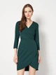 Платье мини осеннее женское Mohito 0065U-79X 32 Темно-зеленое (5905035445169) - изображение 1