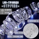 LED-гирлянда «Лента» на батарейках LaceShine, серебряная лента, холодный белый свет, 10 м - изображение 1