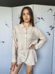 Костюм женский укороченная кофта и шорты Missguided Бежевый 9895 M (44-46) - изображение 3