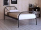 Односпальне металеве Ліжко Relax 80х190 см чорне - зображення 1