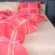 Простынь MirSon King Size 220x240 см 17-0783 Checkered Flame Бязь (2200011274683) - изображение 1