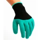 Садовые перчатки Garden Gloves зеленые 24х12 см резина полиэстер - изображение 2