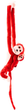 Maskotka Lean Toys Małpka z dzieckiem Czerwona 70 cm 16828 (5905884451458) - obraz 3