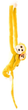 Maskotka Lean Toys Małpka z dzieckiem Żółta 90 cm 16841 (5905884451588) - obraz 1
