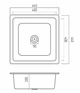 Кухонная мойка VALESO 4040 RUBA матовая Песок (SP000047132) - изображение 8