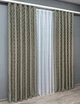 Комплект готових штор VR-Textil Жакард SAPFIR № 1755ш Сірий з бежевим 150х300 см 2 шт (33-0711) - зображення 4