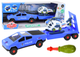 Zestaw zabawek Lean Toys DIY Nowoczesne auto z helikopterem i lawetą do rozkręcania Niebieskie (18661) (5905991018506) - obraz 2