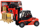 Wózek widłowy Lean Toys z ruchomymi widłami światłami i dźwiękami 1:16 Czerwony (17842) (5905991006923) - obraz 2