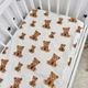 Детская водонепроницаемая простыня в кроватку 120х60 см Oh My Kids "Мишки" бежевый - изображение 1