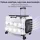 Чемодан‑переноска для животных на колёсах прозрачная C-305 Черный (JDT-0848146) - изображение 4