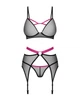 Комплект Obsessive Novenes 3-pcs M/L Прозорий (SX0617) - изображение 4