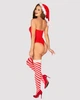 Боді Obsessive Kissmas teddy red L/XL - зображення 2
