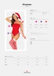 Боді Obsessive Kissmas teddy red L/XL - зображення 5