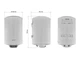Бойлер MIXXUS EWH-08080 ROUND DRY 80 л сухой тэн 2,0 кВт с цилиндрическим корпусом (WH0609) - изображение 2