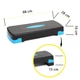 Степ-платформа 2-ступенчатая Cornix 68 х 28 х 10-15 см XR-0191 Black/Blue - изображение 9
