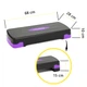 Степ-платформа 2-ступенчатая Cornix 68 х 28 х 10-15 см XR-0188 Black/Purple - изображение 2