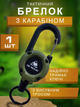 Брелок ретрактор ISE Mount оливковый пластиковый с выдвижным тросом 60 см - изображение 1