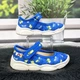 Тапочки детские для девочки Weestep голубые с принтом на липучках 29р (18,5 см) 5874 - изображение 2