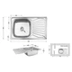Кухонна мийка Brinex 7848 0,8 мм Micro Decor (BRIN7848MDEC08) - зображення 2