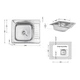 Кухонная мойка Brinex 5848 0,8 мм Micro Decor (BRIN5848MDEC08) - изображение 3