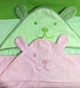Детское махровое полотенце-уголок с капюшоном 90×90 см, салатовое - изображение 6