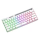 Мультимедійна міні-клавіатура Aula F3061 біла з RGB підсвічуванням та підставкою для телефона мембранна дротова - зображення 1