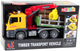 Вантажівка Lean Toys з краном для перевезення деревини зі світловими та звуковими сигналами Жовта 1:14 (21448) (5905991038443) - зображення 1