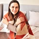 Плед покривало бавовняне Kassandra TM IDEIA 150x220 см оранж 4647851 - зображення 9
