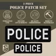 Набор шевронов 2 шт на липучке Police Полиция 9х25 см и 4,5х12,5 см, вышитый патч нашивка 4648842 - изображение 6
