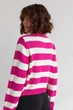 В'язаний джемпер oversize в смужку - фуксія цвет, S 4741222 - изображение 2