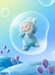 Сюрприз Лабубу Labubu “Монстри” Pop Mart Голубой трендовая плюшевая игрушка Брелок 15см Голубой - изображение 7