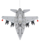Металлический конструктор ТехноК F-16 арт.9598, 430 деталей, модель истребителя, от 7 лет - изображение 1