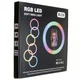 Кольцевая RGB лампа MJ36 с тремя креплениями для телефонов управление на проводе диаметр 36 см - изображение 4