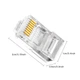 Конектор RJ45 Cat6 прозорий 2шт - зображення 2