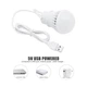 USB-лампочка LED, 3W, 6500K, холодне світло, пластик, білий, довжина 90см - зображення 4