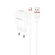 Зарядний пристрій Borofone BA49A 1USB 2,1A White + Cable MicroUSB - зображення 1