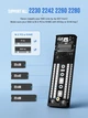 Зовнішня кишеня для SSD Lemorele SD1L M.2 NVME SSD Enclosure 10Gbps USB 3.1 Gen2 Type C Solid State Drive Case, Grey - зображення 6