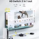 HDMI разветвитель двунаправленный Bi-Direction Switch на 2 порта 4К 60Hz Plastic, Black, переключатель + коммутатор 2x1, 1x2, для PC, XBox, PS4, PS5, видеоплееров - изображение 6