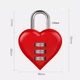 Мини-замок кодовый ML011MRH в виде сердца, 3 цифры, red - изображение 2