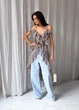Блузка з воланами довга ART KNIT кавова, M 040745 - зображення 7