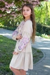 Вишита сукня для дівчинки Mevis 5535-03 льон бежевий 128 - изображение 4