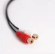 Кабель аудіо стерео 3.5 мм (тато джек) 2 х RCA (тюльпана МАМА) 20см - зображення 4