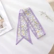 Хустинка-стрічка твіллі для волосся на шию на руку на сумку Honey Fashion Accessories фіолетовий (12-348/2) - зображення 1
