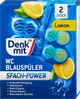 Подвесной блок для унитаза Denkmit WC-Blauspuler 5-Fach Power Duftstein Lemon Splash Лимон 2шт/уп - зображення 1