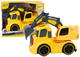 Autko koparka Lean Toys z regulowaną łyżką z napędem światłami i dźwiękami Żółta (18698) (5905991018636) - obraz 2