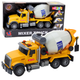 Ciężarówka betoniarka Lean Toys z obrotowym bębnem ze światłami i dźwiękami Żółta (21436) (5905991038320) - obraz 2